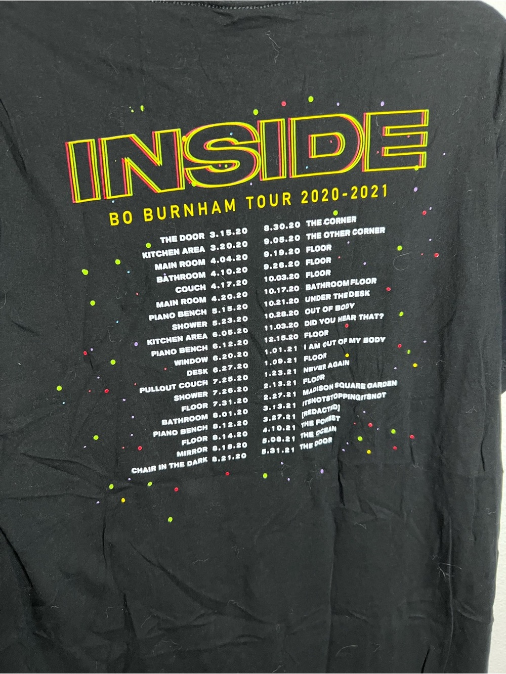 Bo Burnham Inside Tour 2020-2021 Shirt Size XL - Picture 3 of 3